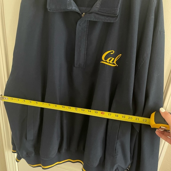 Mens University of California Berkley Quarter Zip Long Sleeve Wind Breaker - Picture 5 of 5
